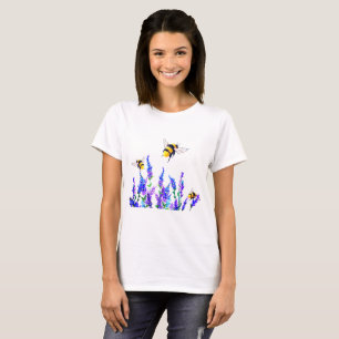 Bloemen en bijen T-shirt