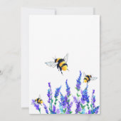 Bloemen en bijen Verjaardag Kaart (Achterkant)