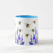 Bloemen en bijen Vliegende Koffie Mok (Midden)
