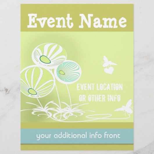 Bloemen en bijenflyer flyer (Voorkant)