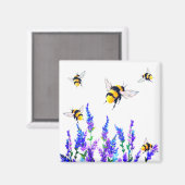 Bloemen en bijenmagneet magneet (Voorkant / Achterkant)