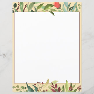 Bloemen en Blad Ingelijste Papier Blad