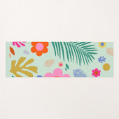 Bloemen en bladeren 01 Groene bloemen Yogamat (Voorkant (horizontaal))