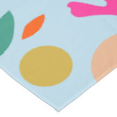 Bloemen en bladeren 03 blauw en roze tafelkleed (Gekanteld)