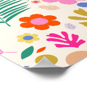 Bloemen en bladeren 04 Kleurrijke bloemen Poster (Hoek)