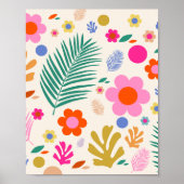 Bloemen en bladeren 04 Kleurrijke bloemen Poster (Voorkant)