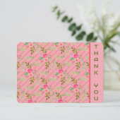 Bloemen En Bladeren Bedankkaart (Staand voorkant)