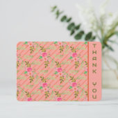 Bloemen En Bladeren Bedankkaart (Staand voorkant)