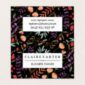 Bloemen en Bladeren Bloei Patroon Visitekaartje (Buitenkant ongevouwen)