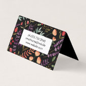 Bloemen en Bladeren Bloei Patroon Visitekaartje (Achterkant)