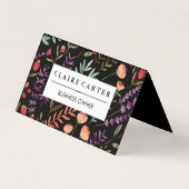 Bloemen en Bladeren Bloei Patroon Visitekaartje (Voorkant)