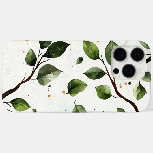 Bloemen en bladeren Case-Mate iPhone case (Achterkant (horizontaal))