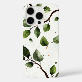 Bloemen en bladeren iPhone 16 pro hoesje