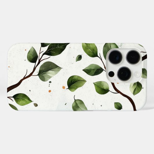 Bloemen en bladeren Case-Mate iPhone case (Achterkant (horizontaal))