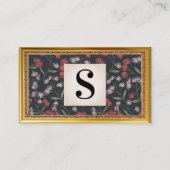 Bloemen en bladeren Decoratief | ANTIEK LIJST Visitekaartje (Voorkant)