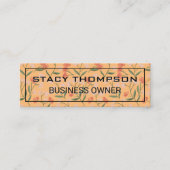 Bloemen en bladeren Decoratief Patroon Mini Visitekaartje (Voorkant)