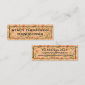 Bloemen en bladeren Decoratief Patroon Mini Visitekaartje (Voorkant / Achterkant)