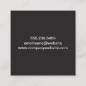 Bloemen en bladeren Decoratief Patroon Vierkante Visitekaartje (Achterkant)