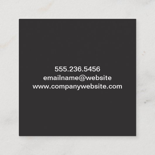 Bloemen en bladeren Decoratief Patroon Vierkante Visitekaartje (Achterkant)