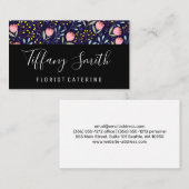 Bloemen en bladeren Decoratief Patroon Visitekaartje (Voorkant / Achterkant)