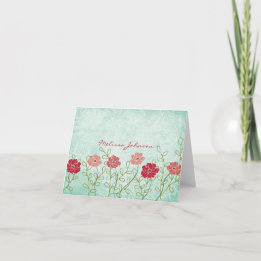  Bloemen en Bladeren Gepersonaliseerde Notecard Notitiekaartje