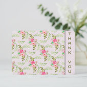 Bloemen en bladeren Hartelijk dank Bedankkaart (Staand voorkant)