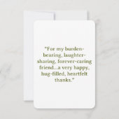 Bloemen en bladeren Hartelijk dank Bedankkaart (Achterkant)