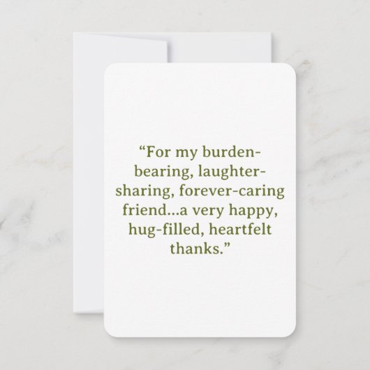 Bloemen en bladeren Hartelijk dank Bedankkaart (Achterkant)