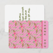 Bloemen en bladeren Hartelijk dank Bedankkaart (Voorkant / Achterkant)