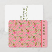 Bloemen en bladeren Hartelijk dank Bedankkaart (Voorkant / Achterkant)