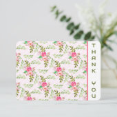 Bloemen en bladeren Hartelijk dank Bedankkaart (Staand voorkant)