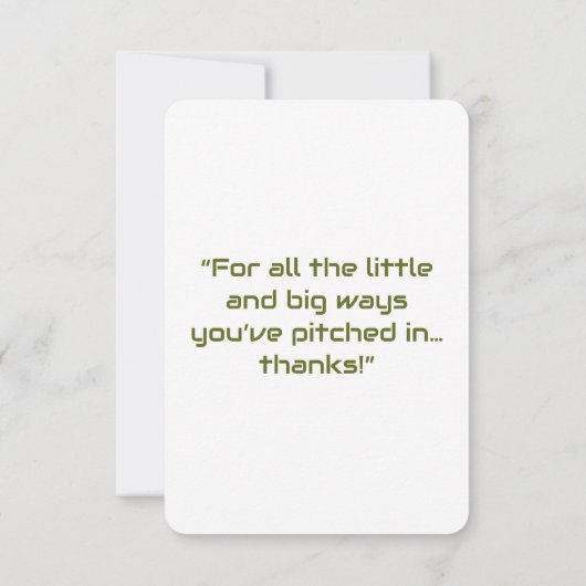 Bloemen en bladeren Hartelijk dank Bedankkaart (Achterkant)