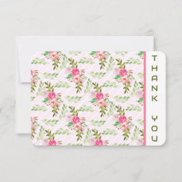 Bloemen en bladeren Hartelijk dank Bedankkaart