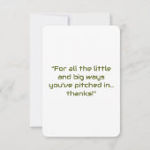 Bloemen en bladeren Hartelijk dank Bedankkaart (Achterkant)