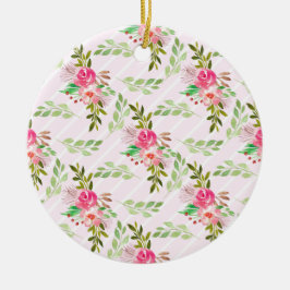 Bloemen en bladeren keramische decoratie