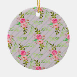 Bloemen en bladeren keramische decoratie