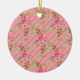 Bloemen en bladeren keramische decoratie