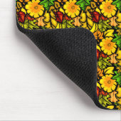 Bloemen en bladeren muismat (Hoek)