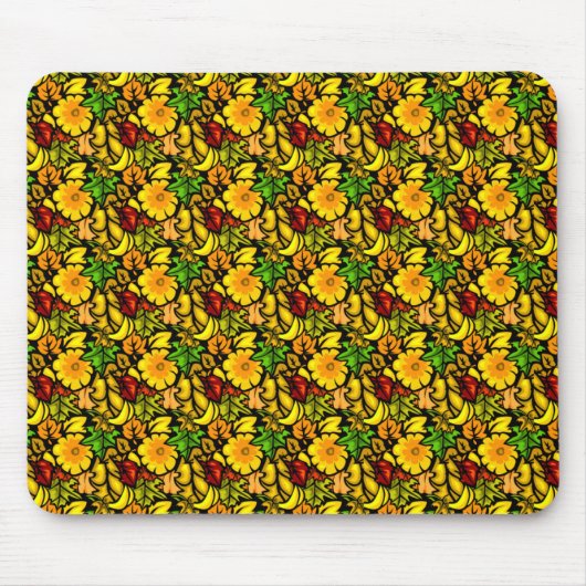 Bloemen en bladeren muismat (Voorkant)