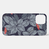 Bloemen en bladeren patronpatroon, tropisch, abstr Case-Mate iPhone case (Achterkant (horizontaal))