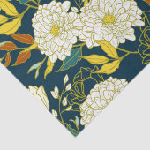 Bloemen en bladeren patroon inpakpapier tissuepapier (Detail)