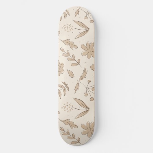 Bloemen en bladeren persoonlijk skateboard (Voorkant)