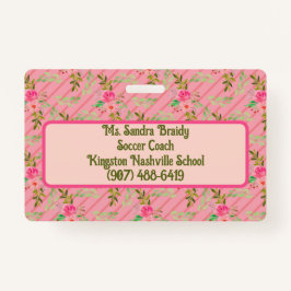 Bloemen en bladeren, persoonlijke badge