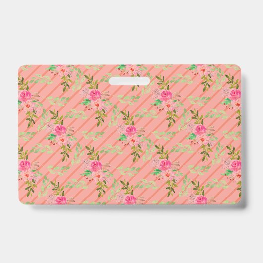 Bloemen en bladeren, persoonlijke badge (Voorkant)