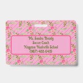 Bloemen en bladeren, persoonlijke badge (Achterkant)