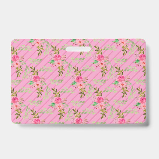 Bloemen en bladeren, persoonlijke badge (Voorkant)