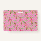 Bloemen en bladeren, persoonlijke badge (Voorkant)