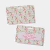 Bloemen en bladeren, persoonlijke badge (Voor- en achterkant)