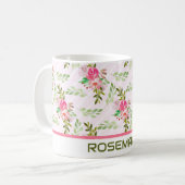 Bloemen en bladeren persoonlijke koffie-Mok Koffiemok (Voorkant links)