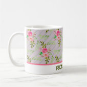 Bloemen en bladeren persoonlijke koffie-Mok Koffiemok (Links)